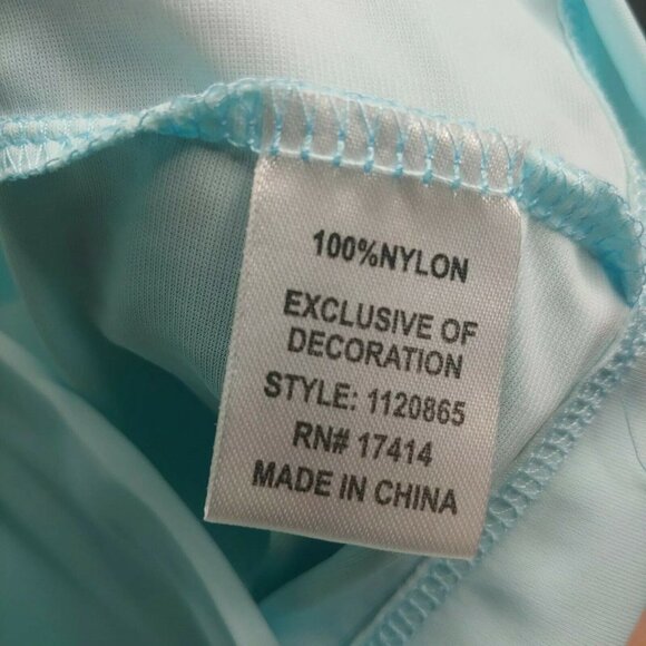 Colette by Miss Elaine Womens M Sleep Shirt Floral Button Up Nylon Light Blue - Picture 9 of 9